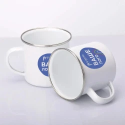 Кружка металева для сублімації Sublime з обідком з вашим лого 300 мл